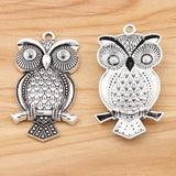 5 Tibetan Silver Owl Charms Pendants for DIY Jewelry Making