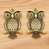 5 Tibetan Silver Owl Charms Pendants for DIY Jewelry Making
