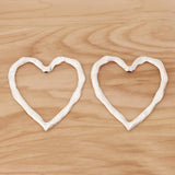 5 Tibetan Silver Large Hammered Hollow Heart Charms Pendants 57x57mm