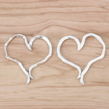 5 Tibetan Silver Large Heart Charms Pendants for DIY Necklace Making 50x47mm