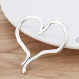 5 Tibetan Silver Large Heart Charms Pendants for DIY Necklace Making 50x47mm