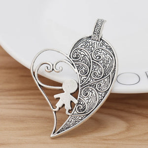 5 Tibetan Silver Large Hollow Heart Charms Pendants DIY Necklace Making 65x44mm