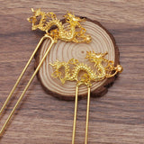 Vintage Chinese Dragon Hair Sticks Hair Forks Headwear DIY Hair Accessories
