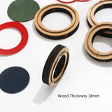 5PCs Wooden Die Cutting Leather Mold, Round Shape for DIY Leather Crafts