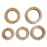 5PCs Wooden Die Cutting Leather Mold, Round Shape for DIY Leather Crafts