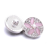 5-Pack Xh5901 Flower Christmas Tree Crystal Snap Button