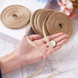 5 Roll Tan Burlap Fabric Ribbon 1/4 Inch(6mm) - DIY Jewelry Making Crafts