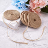 5 Roll Tan Burlap Fabric Ribbon 1/4 Inch(6mm) - DIY Jewelry Making Crafts