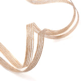 5 Roll Tan Burlap Fabric Ribbon 1/4 Inch(6mm) - DIY Jewelry Making Crafts