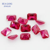 Ruby Corundum Octangle Princess Cut Gems 3x5~13x18mm