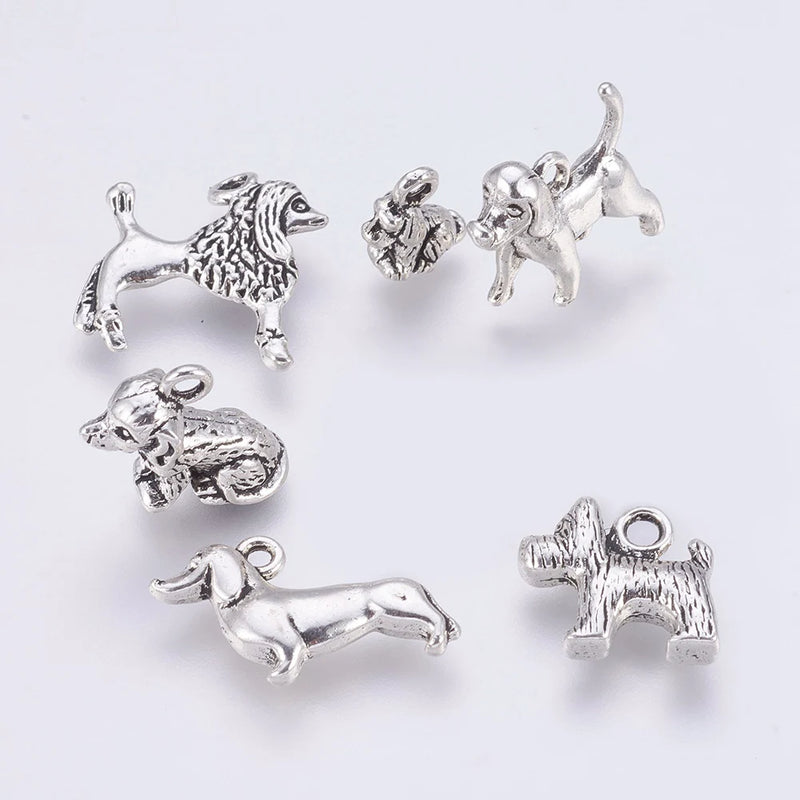 Alloy Pendant Dangle Charms Mixed Shapes Jewelry Making DIY Necklace 6pcs/set