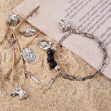 Alloy Pendant Dangle Charms Mixed Shapes Jewelry Making DIY Necklace 6pcs/set