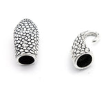 Set of 5 Antique Silver Snake Closure Hook Clasps for Bracelet Making