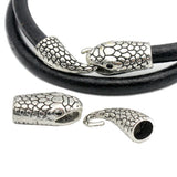Set of 5 Antique Silver Snake Closure Hook Clasps for Bracelet Making