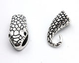 Set of 5 Antique Silver Snake Closure Hook Clasps for Bracelet Making