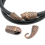 Set of 5 Antique Silver Snake Closure Hook Clasps for Bracelet Making
