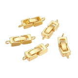 5 Sets Brass Fold Over Clasps Golden for DIY Jewelry Making