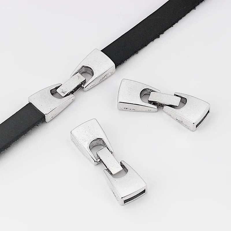 5 Tibetan Silver/Bronze Snap Clasp 5mm-10mm Leather for DIY Bracelet
