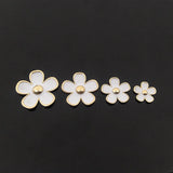 5 Sets Metal Alloy Enamel Pink Flowers DIY Jewelry Accessories