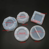 Resin Ashtray Mold Kit Square Heart Round Rhombus Shape Casting Molds