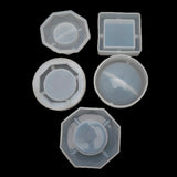 Resin Ashtray Mold Kit Square Heart Round Rhombus Shape Casting Molds
