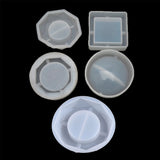 Resin Ashtray Mold Kit Round Square Heart Rhombus Shape Silicone Mold Casting