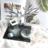 Resin Ashtray Mold Kit Round Square Heart Rhombus Shape Silicone Mold Casting