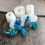 Crystal Quartz Rock Cluster Geode Druzy Stone Epoxy Resin Mold Pendant Mold