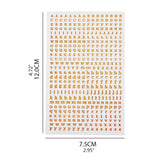 5 Sheets 3D Letters Chunky Glitter Nail Art Stickers