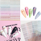 5 Sheets 3D Letters Chunky Glitter Nail Art Stickers