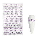 5 Sheets 3D Letters Chunky Glitter Nail Art Stickers