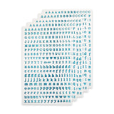 5 Sheets 3D Letters Chunky Glitter Nail Art Stickers