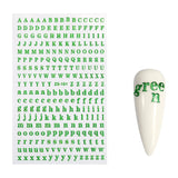 5 Sheets 3D Letters Chunky Glitter Nail Art Stickers