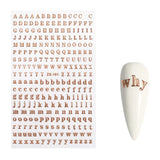 5 Sheets 3D Letters Chunky Glitter Nail Art Stickers