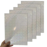 5 Sheets Broken Glass Holographic Cold Laminated Film - Glitter Overlay