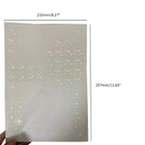 5 Sheets Broken Glass Holographic Cold Laminated Film - Glitter Overlay