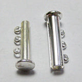 5 Silver Tone 3 Strand Clasp Magnetic Slide Clasps