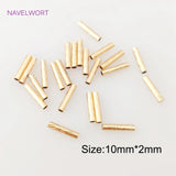 18K Plated Hollow Textured Spacer Tube for DIY Jewelry Making