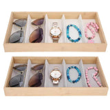 5 Slot Sunglasses Eyeglass Watch Display Box Organizer Storage Case