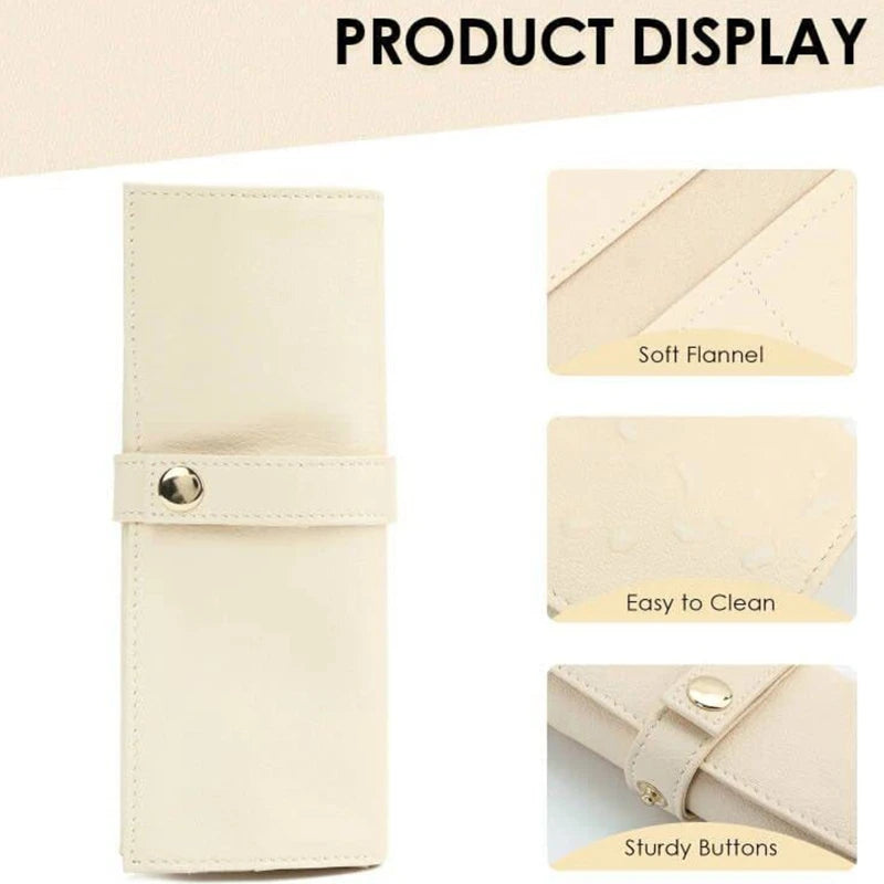 5 Slot Watch Roll Case Nylon Canvas Watch Bag Organizer