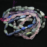 Natural 5 Stone Semi-precious Gems Teardrop Beads Bracelet