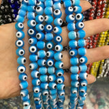 6mm Evil Eye 8mm Glaze Bead Red Eyes String of Beads for DIY
