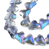 Colorful Heart Glass Beads Strands for Jewelry Making DIY Crafts
