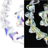 Colorful Heart Glass Beads Strands for Jewelry Making DIY Crafts