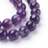 5 Strand Natural Amethyst Round Beads 4mm 6mm 8mm 10mm for Jewelry Making