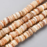 5 Strand Shell Flat Round Beads Mix DIY Jewelry Making
