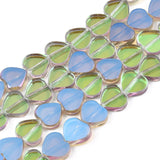 5 Strand Purple Heart Flat Glass Spacer Beads for Jewelry Making DIY
