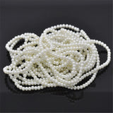 5 Strands Round Glass Pearl Beads 4mm For DIY Necklace Jewelry Making