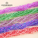 5 Strands/Lot Colorful Frost Golden Glass Beads 4-10mm Loose Spacer