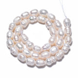 5 Strands Freshwater Pearl Beads Oval 8.5-12x6.5-7.5mm
